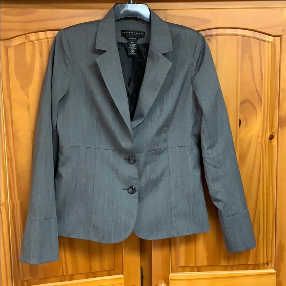 Geoffrey Beene gray business jacket size 8
